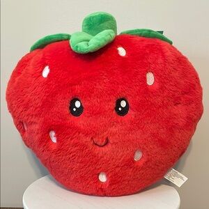 Hug Me Cute Red Strawberry Plush Pillow